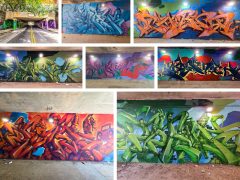 Mr. Totem 2 and COBRA<br/>2026 - <br/><span style= "font-size: 6pt">33.748876889388704, -84.37956285363461</span> Graffiti installation in Sweet Auburn Atlanta by Mr. Totem 2 and COBRA