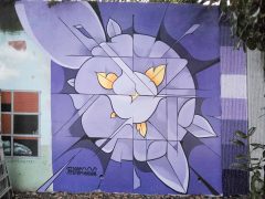 Street Art Mural in Cabbagetown Atlanta by Adam Stephenson featuring an abstract design