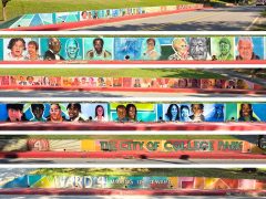 Street Art Mural in College Park, Georgia by Sandtra Goggins featuring several portraits