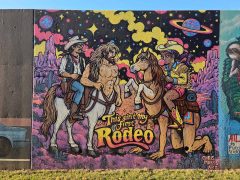 Street Art Mural in Cabbagetown Atlanta by Chris Makes Art (Chris Wright) featuring a western scene
